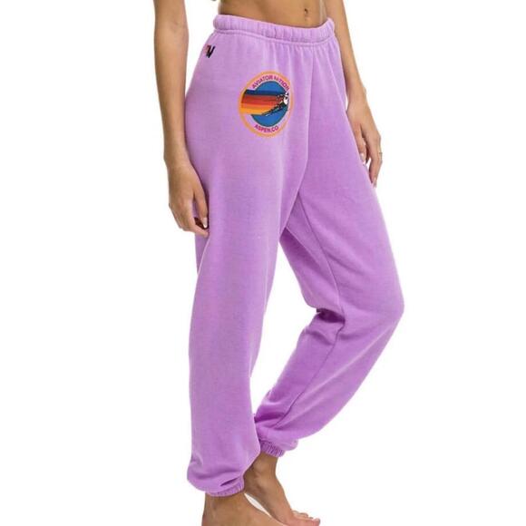 Aviator Nation Pants - Aviator Nation Aspen Sweatpants - Neon Purple